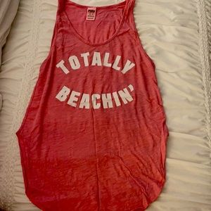 Totally beachin’ PINK tank top.